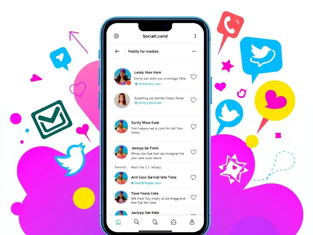 A vibrant social media feed displaying engaging content and community interaction, highlighting the power of social media management.